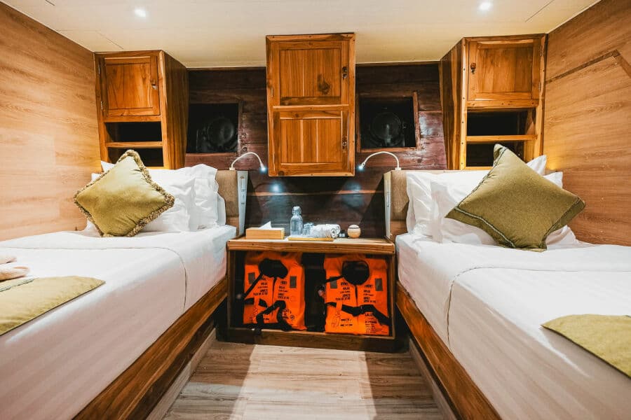 Classic Twin (Cabins 7 & 8 - Fixed Twin beds) Lower Deck - image Classic Twin (Cabins 7 & 8 - Fixed Twin beds) Lower Deck - image